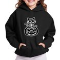 thumbnail image 3 of Kids Boys Girls Halloween Graphic Hoodie Long Sleeve Pullover Sweatshirt with Kangaroo Pocket for Costume Parties Ages 2-12, 3 of 8