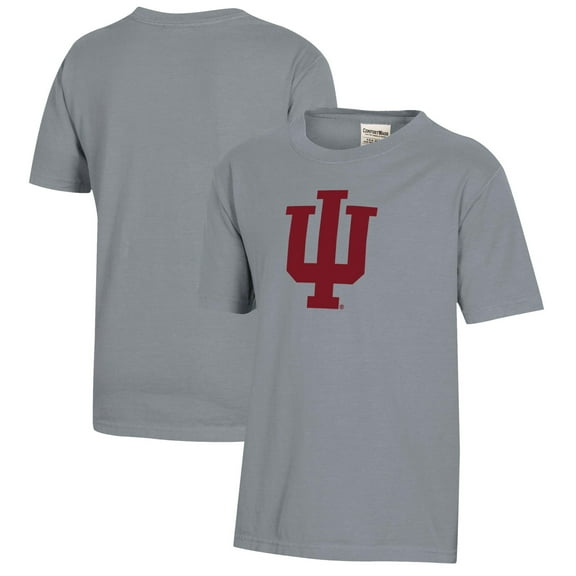 Youth  Gray Indiana Hoosiers Logo Comfort Wash T-Shirt