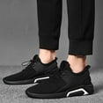 thumbnail image 2 of Xfvqtps Mens Sneakers Slip On Breathable Non Slip Casual Soft Sole Outdoor Plastic Cement Walking Shoes Business Shoes Mesh Leisure Sneakers Black, 2 of 9