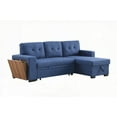 thumbnail image 3 of Living Room Modern Linen Sectional Sofa 220cm with Chaise and Storage, 3 of 19