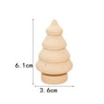 thumbnail image 3 of EeaseMX 20 adornos navideños DIY para pintar madera, forma de árbol de Navidad, decoración tallada en troncos para el hogar y la tienda., 3 of 8