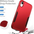 thumbnail image 6 of Designed for iPhone XR Heavy Duty Case, Protection Shockproof Dropproof Dustproof Anti-Scratch Phone Case Cover for iPhone XR Heavy Duty Case, Red, 6 of 7