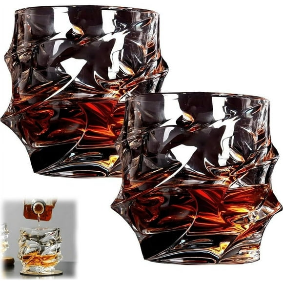 Storm Japanese Crystal Whisky Glass, Old Fashioned Whiskey Glasses, Unique Cognac Glasses, Bourbon Gifts for Men, Heavy Crystal Bar Glassware, Rocks Glasses Set, Cigar Ashtray