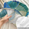thumbnail image 4 of Cal.King Size Fitted Sheet Set - Blue Green Geometric 3 Piece Bedding Sets 16" Deep Pocket Fitted Sheet with 2 Pillowcases, Stained Glass Abstract Chic Art Brushed Microfiber Hotel Luxury Bed Sheets, 4 of 9
