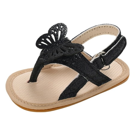

Hwmodou Spring And Summer Children Baby Todller Shoes Boys And Girls Sandals Pinch Toe Solid Color Shiny Bow Hook Loop Comfortable
