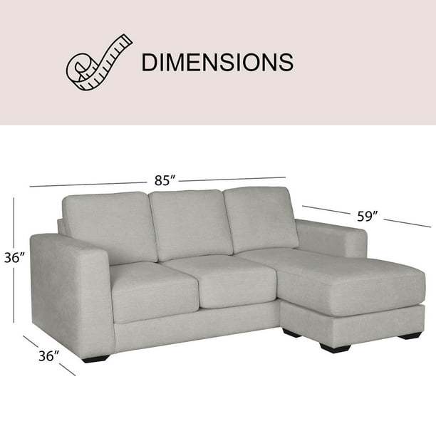 Elliot Reversible Sofa Chaise Sectional, Assorted Colors