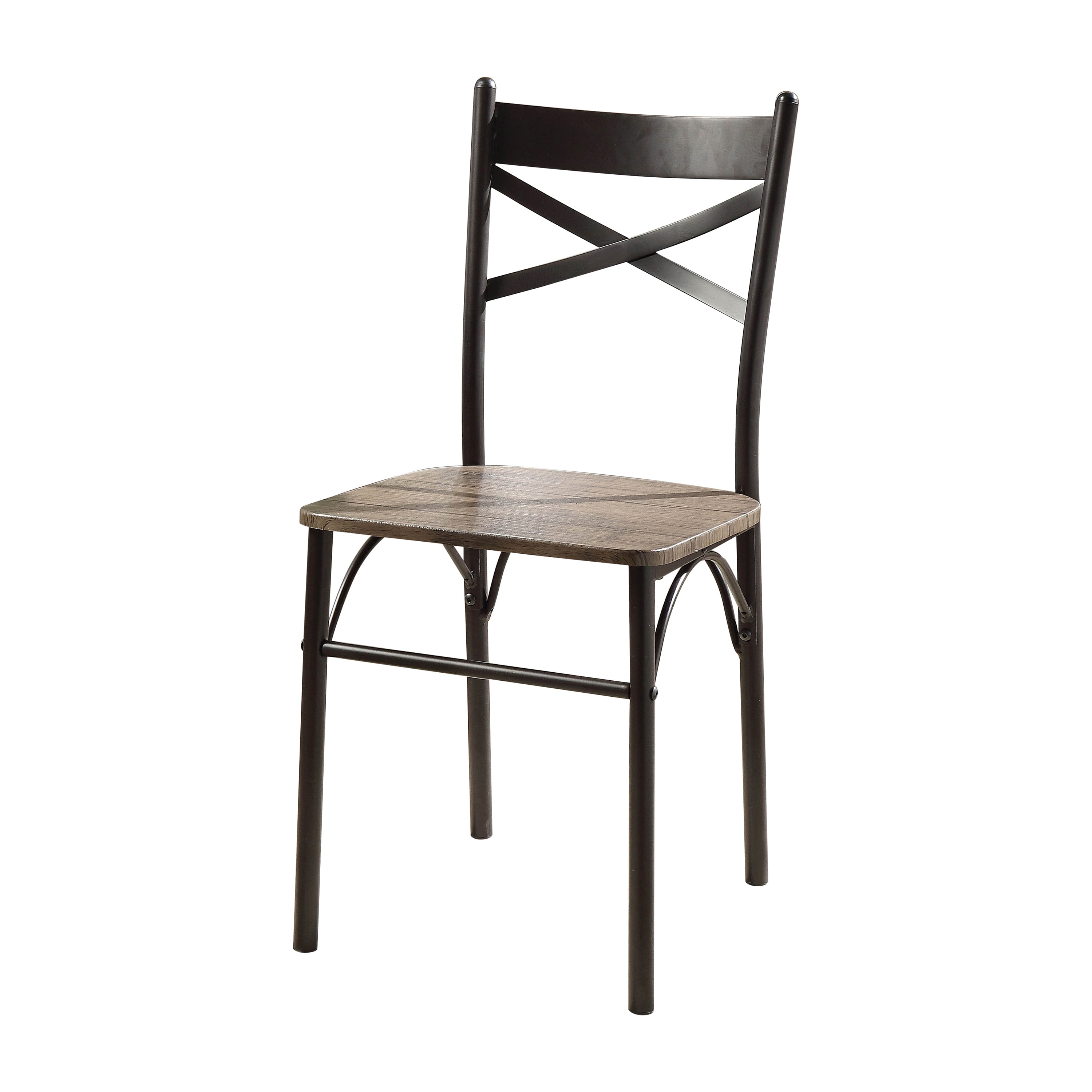 Furniture of America Palmer 3-Piece Dining Set, Gray and Bronze