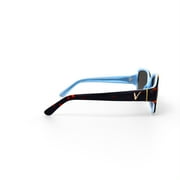 Veer Women’s Sunglasses, Soho - Tortoise/Blue, Square, Plastic, 57-16-131, with Case