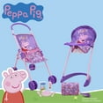 thumbnail image 2 of Peppa Pig: Stroll N' Feed 8pc Set - Purple, Pink, Flowers - Stroller, Highchair, Handbag, Feeding Accessories, For Dolls Up To 18", Kids Toy Ages 3+, 2 of 6