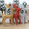thumbnail image 2 of Qisuw Metal Christmas Reindeer Decorative Stand Deer Xmas Ornament for Creative Cute Solid Color Elk for Holiday Decoration Pr, 2 of 10