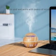 thumbnail image 5 of Hgallory Household Aroma Diffusers with Colorful Lights, 130ml Wood Grain Mini USB Desktop Aromatherapy Oil Diffuser, Quiet Portable Humidifiers for Bedroom Office, 1PC, Brown, 5"x5"x6", 5 of 5