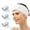 White, variant on 3-Pc Facial Spa Headbands Face Wash Stretchable Hairband Makeup Towel Head Wrap Gym Workout, Purple - AH1009Px3