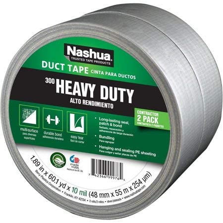 Nashua CLEANDRAPE//220 Clean Drape Double-Sided Sheeting Tape 2 x 60 ft Natural//Blue