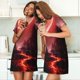 thumbnail image 4 of Disketp Red Moon Lava para Camisón Corto de Manga Corta para Mujeres, Camisón Cómodo con Escote Redondo, Bonito y Confortable, 4 of 6