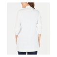 thumbnail image 2 of KAREN SCOTT Womens White Ribbed Cuffs And Hem Long Sleeve Open Cardigan Sweater Petites PM, 2 of 4
