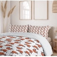thumbnail image 6 of Ambesonne Sloth Duvet Cover Sets, Cartoon Animal Lays on Branch, 2-Queen, Salmon and Rosewood, 6 of 7
