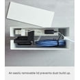 thumbnail image 6 of Yamazaki Home Rolling Cable Management Box, White, Steel, Wheels, Minimal Assembly, 6 of 7