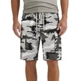 thumbnail image 3 of Homeyce Men's Camo Cargo Shorts with Multi-Pocket Elastic Waist Shorts Drawstring Ripstop Straight Leg Camo Cargo Shorts Military Outdoor Breathable Hiking Fishing Bermuda Shorts,Gray M, 3 of 4