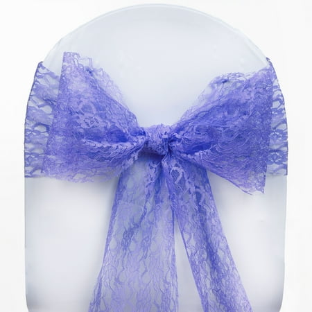 

BalsaCircle 5 Lace Chair Sashes Bows Ties Royal Blue