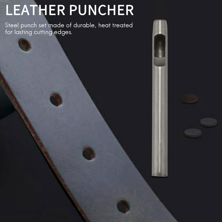 Leather Hole Puncher Strap Belt Stitching Crafts Hollow Round Punch Tool  Kit 