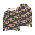 thumbnail image 6 of Bingfone Burning Rugby Balls Men's Drawstring Hoodie Long Sleeve Pocket Sweatshirts-Medium, 6 of 6
