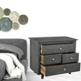 thumbnail image 3 of HomeRoots 30 in. Four Drawer Nightstand, Gray, 3 of 3