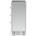 thumbnail image 4 of Luxury Mirrored Nightstand 3 Drawers Bedroom End Table Silver Finished Sofa Side Tables, 4 of 6