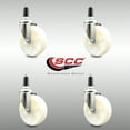 thumbnail image 2 of 5 Inch 316SS Nylon Wheel Swivel 1-3/8 Inch Expanding Stem Caster Set SCC, 2 of 2