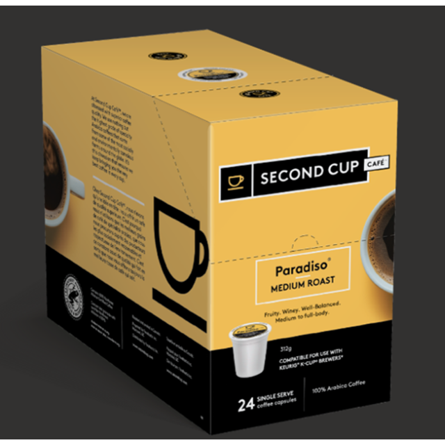 SECOND CUP PARADISO CAF MOYEN 24CT PODS