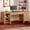 Oak, variant on SEDETA 58 Inch Solid Wood Executive Desk, Premium Pine Wood Computer Desk with 4 Storage Drawers & Book Shelves, Real Wood Home Office Writing Table for Dual Monitors, Oak