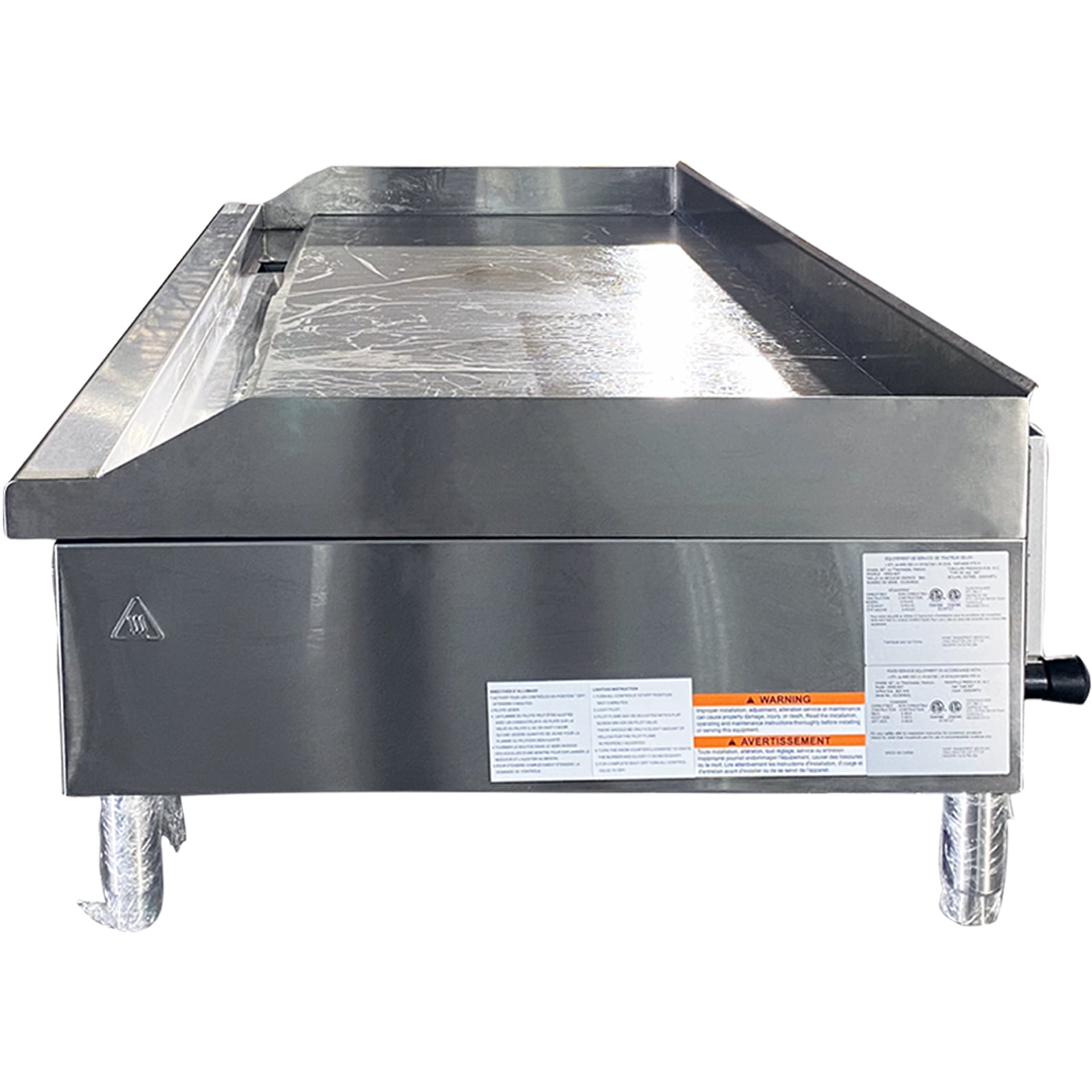 60" NSF Certified Commercial Thermostat Gas Griddle | Heavy-Duty 150,000 BTU Flat Top Grill for Restaurants