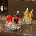 thumbnail image 3 of BBLCY Ice Bucket，Ice Buckets For Parties Acrylic Ice Bucket Plastic Water Lifting Bucket High Aesthetic Value Champagne Bucket Household Bar KTV Ice Granule Bucket Household Ice Bucket, 3 of 8