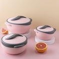 thumbnail image 2 of Pinnacle Insulated Casserole Dish Set with Lid, 3-Piece Thermal Serving Bowls Pink, 2 of 10