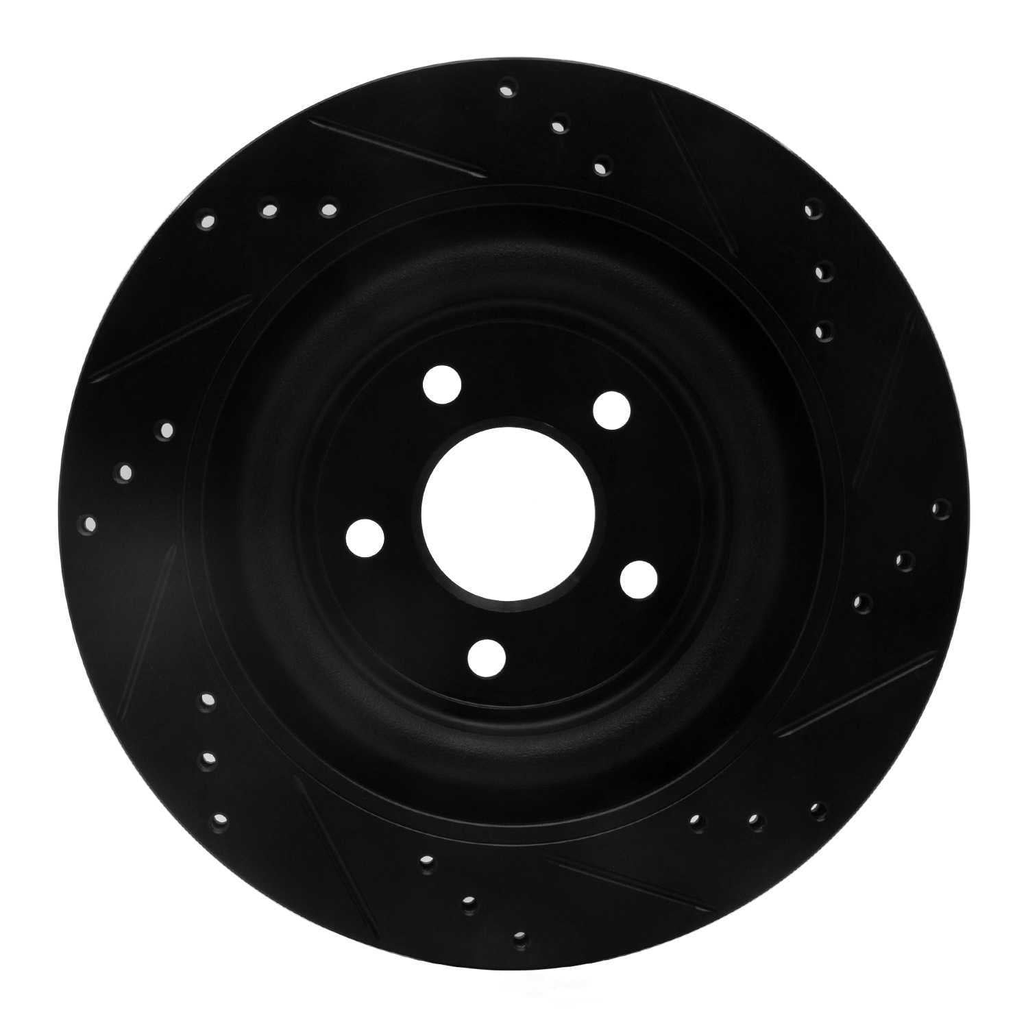 Dynamic Friction Company 633-20018L DFC Brake Rotor - Drilled And Slotted - Black