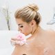 thumbnail image 4 of Ventosa de girasol para el baño 2025 2 en 1 Baño de girasol con anillos para los dedos Esponja exfoliante para el baño Cepillo de limpieza Esponja de lufa para la ducha para mujeres y hombres, 4 of 5