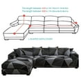 thumbnail image 3 of XYKA Clearance Stretchable L-Shaped Sofa Cover Set Elastic Washable Couch Slipcover for 2-Seater (55-74 Inch) + 3-Seater (74-90 Inch) Slipcovers for Sectional Sofas High-Elastic Polyester Fabric Again, 3 of 6