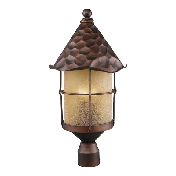 Elk Home 12-Inch Wide Rustica Post Light, Traditional, Antique Copper