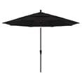 thumbnail image 1 of California Umbrella SDAU118117-SA08-DWV Parasol Rond en Aluminium de 11 Pieds, Pacifica Noir, 1 of 2
