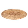 thumbnail image 1 of Woven Round Placemat Natural Rattan Braid Hot Insulation Placemat for Large Vessels Hot Dishes Pan Pot22cm / 8.7in, 1 of 4