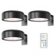 thumbnail image 1 of Bildlampa med Fjärrkontroll 100 Lumen Hög Ljusstyrka Steglös Dimning 3 Ljuslägen Batteridriven Ingen Borrning Väggkonst Lampa_FO black, 1 of 5