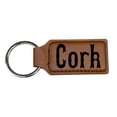 thumbnail image 2 of Keychain - Rectangle - Cork - Leather, 2 of 4