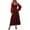 #035 Wine-A5, variant on Tianiyouqing Long Sleeve Bridesmaid Dresses with Slit Long Pleated V Neck Formal Evening Gown for Women Dark Purple S