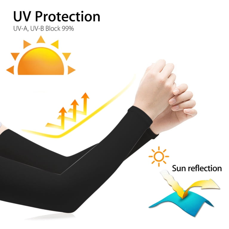 TiokMc 5 Pairs UV Protection Cooling Arm Sleeves, Multicolor photo 6