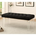 thumbnail image 4 of Furniture of America Bral Contemporary Fabric Tufted Accent Bench by  Brown, 4 of 5