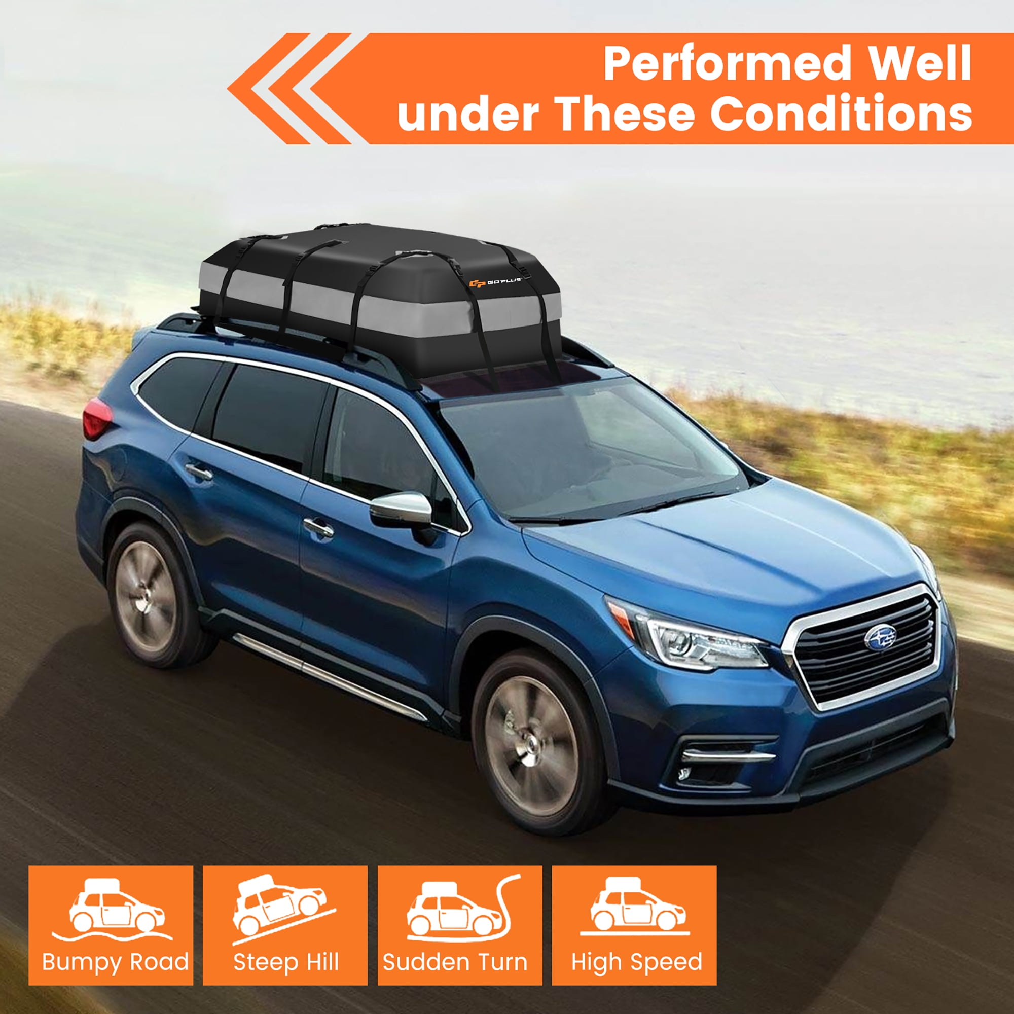 Goplus 15 Cubic Feet Car Roof Bag Rooftop Cargo Carrier Waterproof