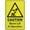Warning Sign 4, variant on Caution Broken Glass Icon Reflective Aluminum Warning Sign 12 x 8 Inches - with Symbol, Weatherproof Signage for Indoor Outdoor Lab, Restaurant, Waste Area