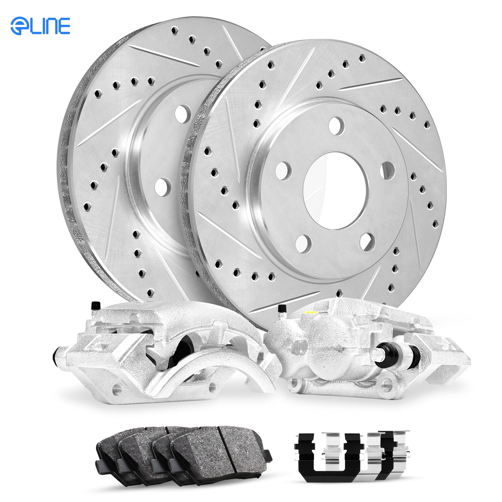 COMPLETE KIT eLine Replacement Brake Rotors /& Ceramic Brake Pads