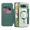 thumbnail image 5 of Allytech Flip Case for Google Pixel 9, [Compatible with Magsafe] PU Leather Clear Back Cover RFID Blocking Cards Slots Wallet Phone Case for Google Pixel 9, Darkgreen, 5 of 8