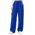 thumbnail image 2 of ClodeEU Women Elastic High Waist Wide Leg Sweatpants ,Casual Loose Pant with Pcokets ,Women's Plus XXL, 2 of 9