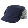 thumbnail image 2 of Holzlrgus Mens Winter Hat with Brim Warm Earflaps Hat Faux Fur Baseball Cap, 2 of 5